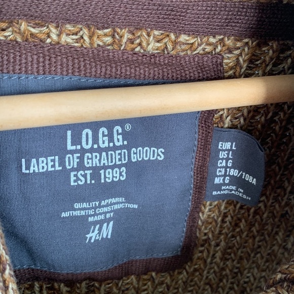 H&M Thick Mock Neck Cotton Long Sleeve Knit Sweater sz L - Picture 3 of 5